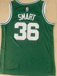 Maillot de Basket #36 Smart Boston Celtics Vert Brodé